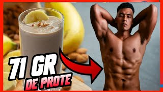 Batido de Proteína Natural sin Polvo para Aumentar Masa Muscular 71gr de PROTEINA sin suplementos [upl. by Sander116]