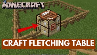 How to Craft Fletching Table on Minecraft 2024  Minecraft Tutorial [upl. by Yboc]