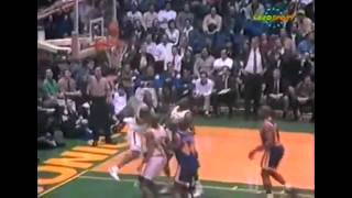 Sprewell Acrobatic Layup Over Kemp 1993 [upl. by Nosnev]