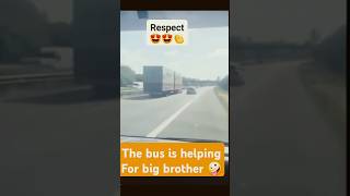 Help for big Brother 🤪 truck lkw camion bus germany autobahn job work [upl. by Weirick]