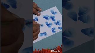 blue easy beautiful flowers paintingshortsviralvideoacrylicflowerpaintingmanvidrawingideas [upl. by Ibrab442]