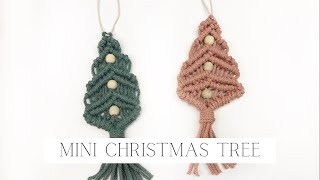 DIY Mini Macrame Christmas Tree Ornament [upl. by Jeannette]