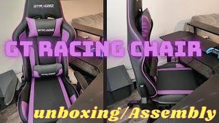 Unboxing and Assembly of The GTRACING Gaming  Office Chair Purple [upl. by Embry866]