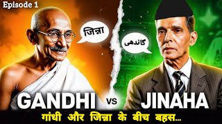 Gandhi Jinnah Debate Part 1  Gandhi VS Jinnah  India VS Pakistan  Full Podcast Soon indvspak [upl. by Enenej]