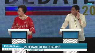 Pilipinas Debates 2016 Santiago says she waited for death to come but [upl. by Eob]