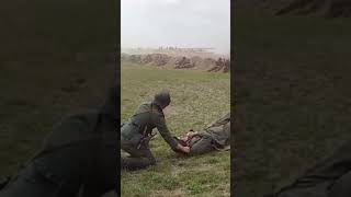 WW D Day German Soldier Wounded Draged To Safety Medical Signaled at DDay Reenactment in Conneaut [upl. by An776]