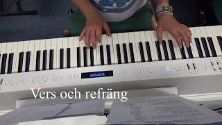 Välkommen in ackord tutorial piano [upl. by Nairam]