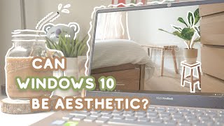 MAKE WINDOWS 10 HOME SCREEN AESTHETIC 🍞 how I use widgets to decorate my home screen  Indonesia [upl. by Neb]