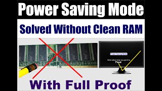 How to fix power saving mode without clean ram or other pc components solve black screen error 2022 [upl. by Jerrie240]