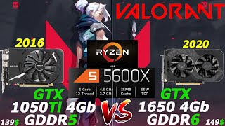 Valorant  GTX 1050Ti vs GTX 1650  Ryzen 5600x  LowMediumHigh [upl. by Pascoe]