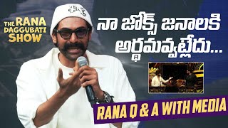 Rana Daggubati Q amp A With Media  Rana Hilarious Interaction With Media  Manastars [upl. by Ellehsram]