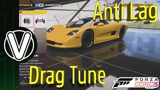 Forza Horizon 5  Crazy Mosler MT900 Drag Build And Tune Anti Lag Forza Horizon 5 Guides [upl. by Nirat389]