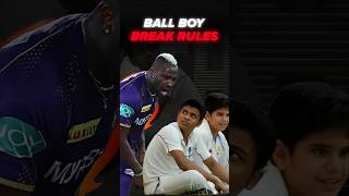 Ball boy stops ball before reaching boundary cricket indvswi andrerussell raremoments [upl. by Nosduh]