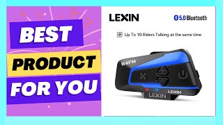 Lexin LXB4FMX for 10 Riders Intercom Motorcycle Bluetooth Helmet Headsets [upl. by Biddick]