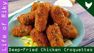 How to make croquettes  Chicken croquettes recipe  easy cooking recipes [upl. by Nosirrag]