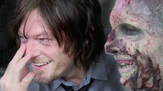 The Walking Dead  pranking Daryl  Norman Reedus 2014 [upl. by Monteith]