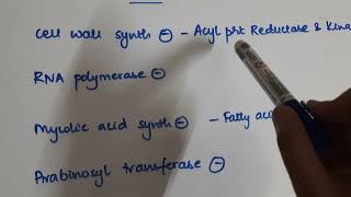 PHARMACOLOGY Mechanism of Action MOA Series 1  1st line ANTI TUBERCULAR DRUGS [upl. by Aizat]