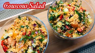 Nutritious And Colourful Couscous Salad  Easy Couscous Salad  Taste Assured [upl. by Anailli211]