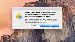 Mac Tip Empty Trash vs Secure Empty Trash [upl. by Divadnoj]