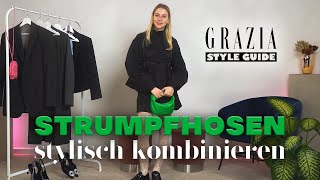 Strumpfhosen mit Blumenprint So vielseitig können sie kombiniert werden  GRAZIA Style Guide [upl. by Oam659]