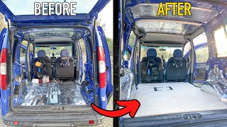 I Built The Floor In My Van  Fiat Doblo Van Conversion DIY  ep04 [upl. by Madelene520]