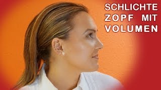 Pferdeschwanz Zopf Tutorial Volumen • Sleek Pony • lange Haare [upl. by Neerroc]