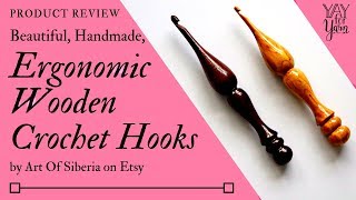 These Might Be the BEST Wooden Crochet Hooks I Have Ever Used  Inexpensive Ergonomic Hook Review [upl. by Angel]