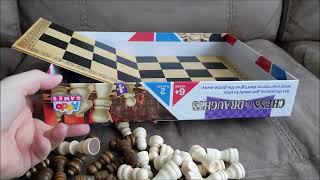 Chess UNBOXING and Draughts 👑 👸 🐦‍⬛ 🐴 ⛪ ♟️ [upl. by Evyn396]