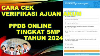 CARA MENGAJUKAN AKUN PPDB ONLINE TINGKAT SMP TAHUN 2024 [upl. by Enois]