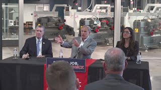 Gov Abbott visits Texas State Technical College to honor Manufacturing Day [upl. by Arahs]