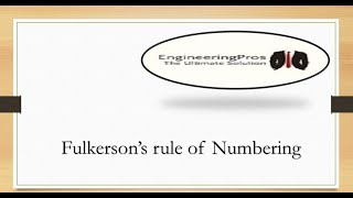 2Fulkersons rule of Numbering [upl. by Ahsatal381]