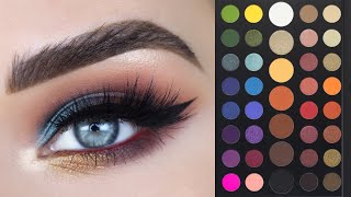 Morphe x James Charles Palette  Colorful Eyeshadow Tutorial [upl. by Mowbray618]