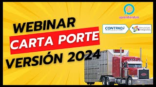 Webinar Completo Actualización Carta Porte 2024  Claves y Estrategias  Servicios Integrales Qro [upl. by Odericus982]