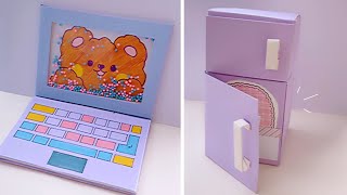 DIY Notebook Ideas  Cute Fridge Pencil Holder Front Page Design papercraft [upl. by Eniamurt34]