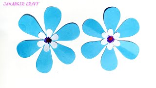 How To Make Paper Flower Craft Idea। 6 Petal Paper Flower Making Idea।Easy Flower Making Step By Stp [upl. by Aihsit]