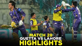 PSL 9  Full Highlights  Quetta Gladiators vs Lahore Qalandars  Match 28  M1Z2A [upl. by Oilisab]