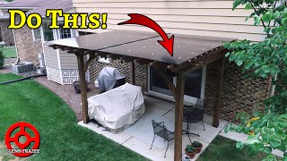 Is This the Best Pergola Upgrade  Installing a DoubleWall Polycarbonate Roof on a Pergola [upl. by Lamok]