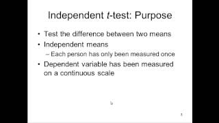 Independent ttest  Explained Simply [upl. by Anitreb98]