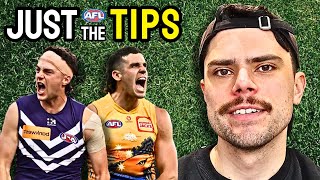 AFL Round 20 Predictions  JUST THE TIPS [upl. by Auqinahs695]