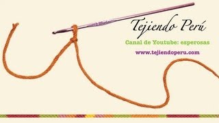 Nudo deslizado para empezar a tejer a crochet [upl. by Eimiaj]