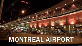 Driving through International Montreal Airport  Terminal Tour Night Edition  FULL HD [upl. by Trask]