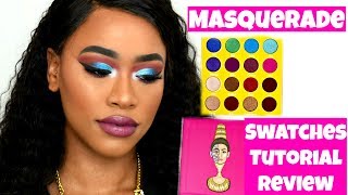 Juvias Place Masquerade Palette Swatches Tutorial amp Review [upl. by Andrade635]