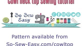 How to sew a cowl neck top [upl. by Arianne]