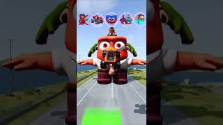 Strange Cars Blaze SpiderMan amp Crazy Frog VS Hulk Mr Beast amp More  BeamNGdrive [upl. by Ronnholm]