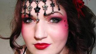 Moulin Rouge Courtesan Halloween Makeup [upl. by Nifled655]