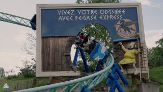 Pégase Express  POV  Parc Astérix  Gerstlauer  Tire Propelled Launch Family Coaster [upl. by Eat21]