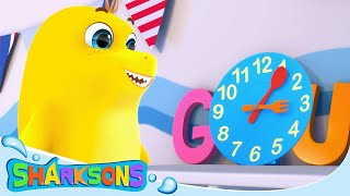 The Dinner Plate Clock  The Sharksons  Songs for Kids  Nursery Rhymes amp Kids Songs [upl. by Akoek]