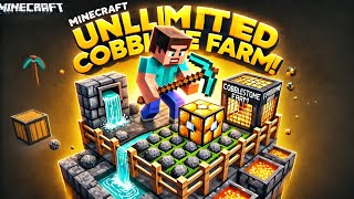 Unlimited Cobblestone Farm Tutorial  Easy amp Efficient Minecraft Cobblestone Generator [upl. by Valentino232]