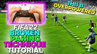 THIS PASS IS OVERPOWERED IN FIFA 22 DRIVEN LOBBED THROUGH BALL TUTORIAL  FIFA 22 PASSING TUTORIAL [upl. by Fabyola]