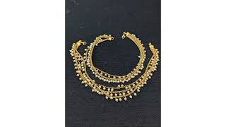 Different Types of Gold Anklets Designs with Waight and Price 2024Latest Gold Payal Designs 2024 [upl. by Leasim]